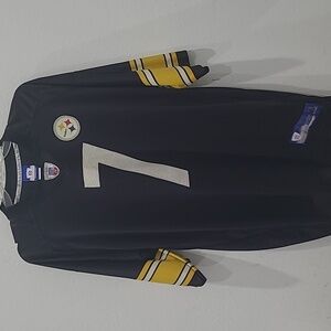 Reebok NFL Pittsburgh Steelers Mesh Jersey Ben Roethlisberger # 7 Black XXL